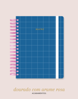 Inside Book Navy Quadriculado - Caderno Colegial