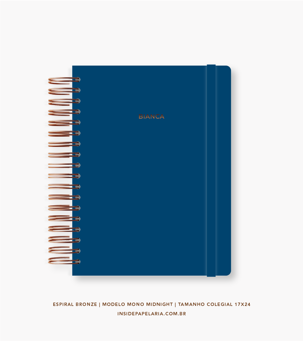 Caderno Reposicionável - Mono Midnight - Formatos Grandes - Inside Book