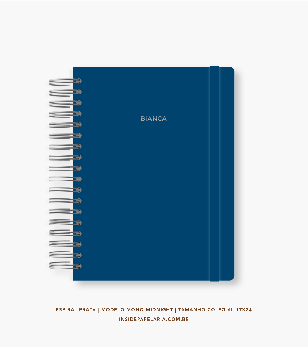 Caderno Reposicionável - Mono Midnight - Formatos Grandes - Inside Book