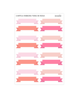 Cartela de Adesivos Ribbons