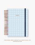 Caderno Reposicionável - Xadrez Baby Blue - Inside Book