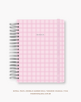 Caderno Reposicionável - Xadrez Rosa - Inside Book