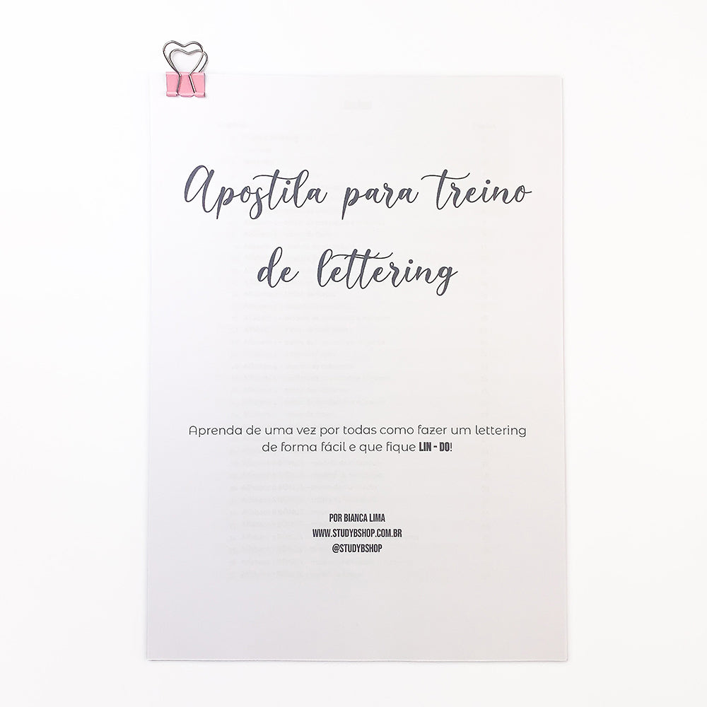 Apostila para Treino de Lettering